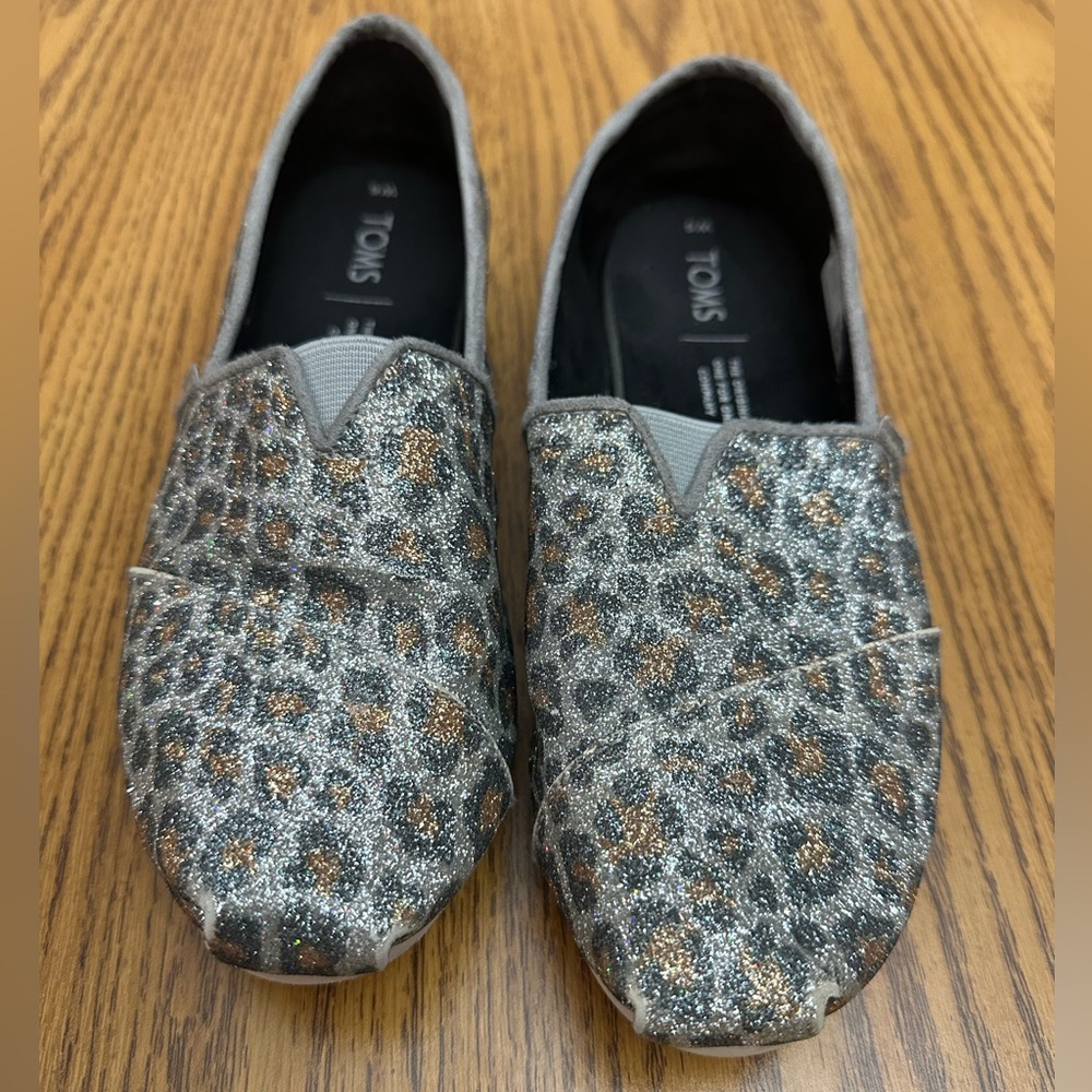 TOMS Sparkly Leopard Slip-Ons